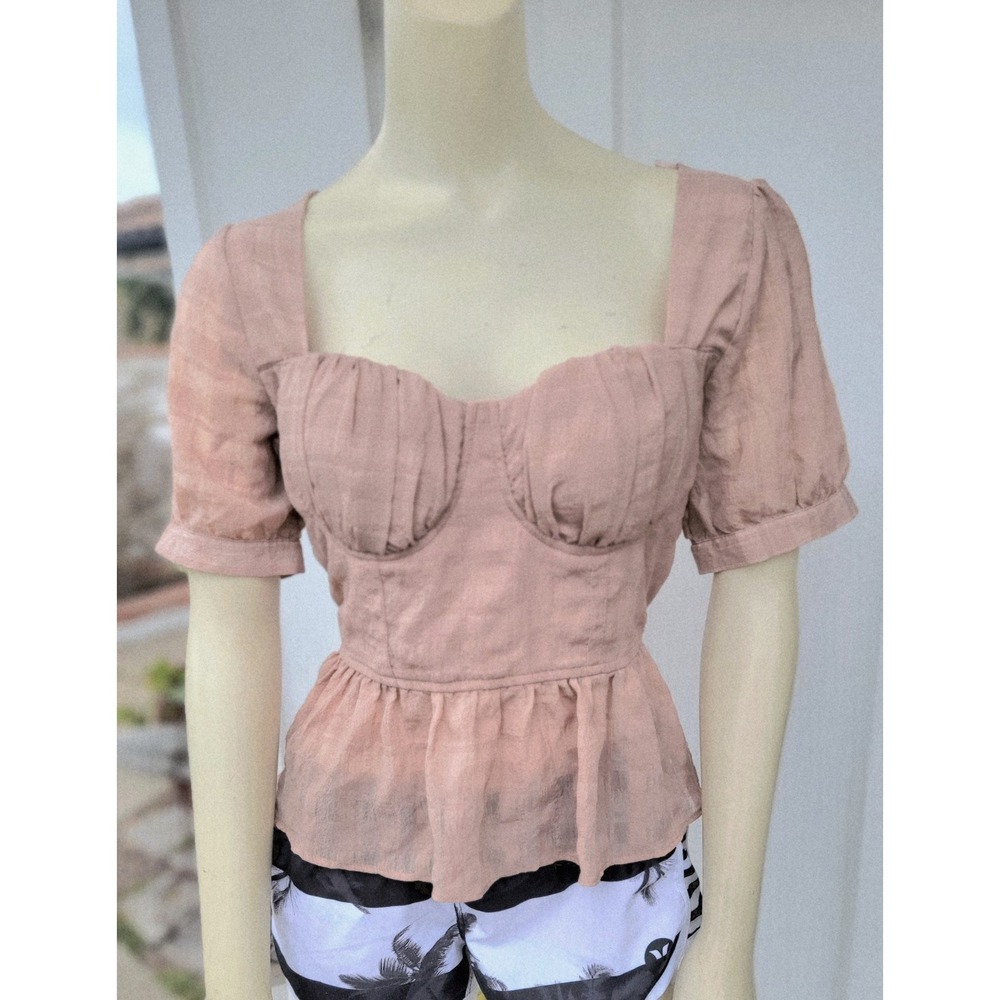 Milkmaid Bridgerton‎ Babydoll Corset Crop Top Haute Monde Fairycore Whimsy M